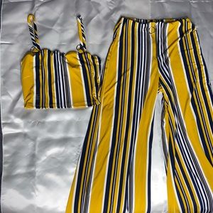 Cropped Tank Top with matching Pants set